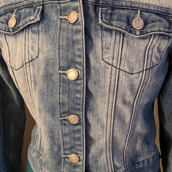 Whitewashed Jean Jacket - Size Small - Picture 4 of 8